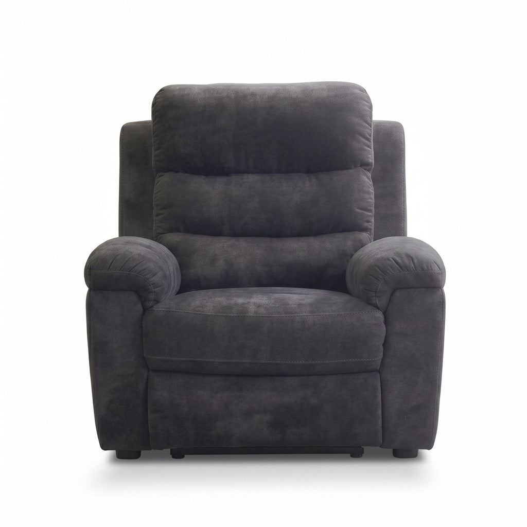 Manual Recliner Chair With 150° Recline, For Living Room - Dark Gray