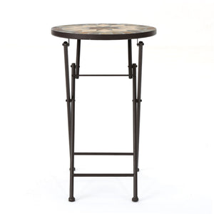 Silvester - End Table - Beige / Black