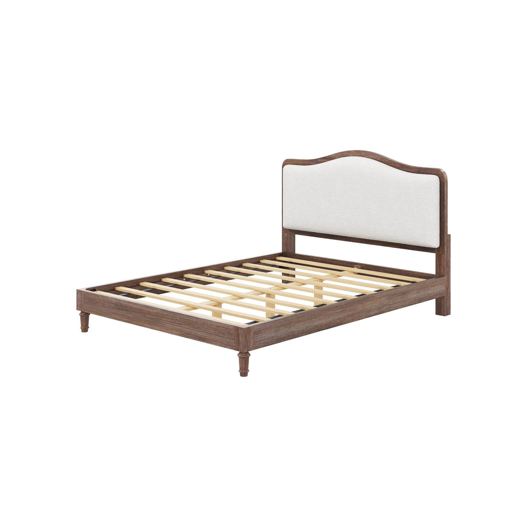Platform Bed With Upholstered Headboard