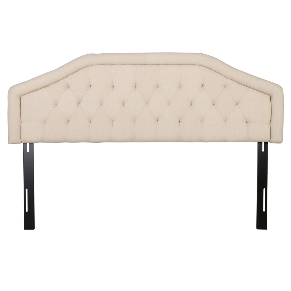 Angelica - Adjustable King / California King Tufted Headboard - Beige