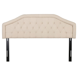 Angelica - Adjustable King / California King Tufted Headboard - Beige