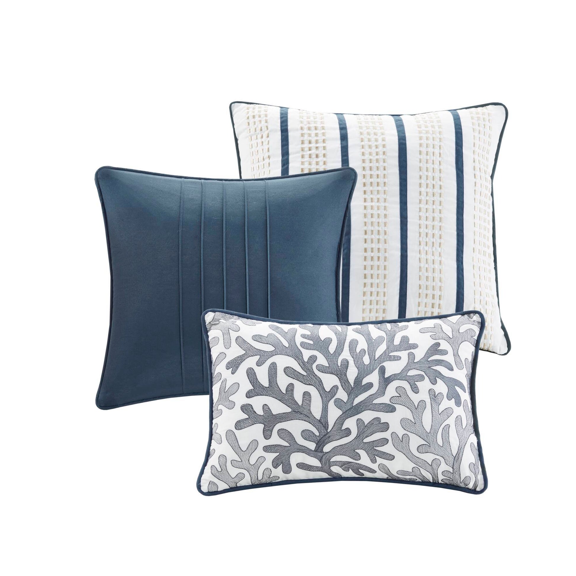 Bayside - King Piece Comforter (Set of 7) - Blue