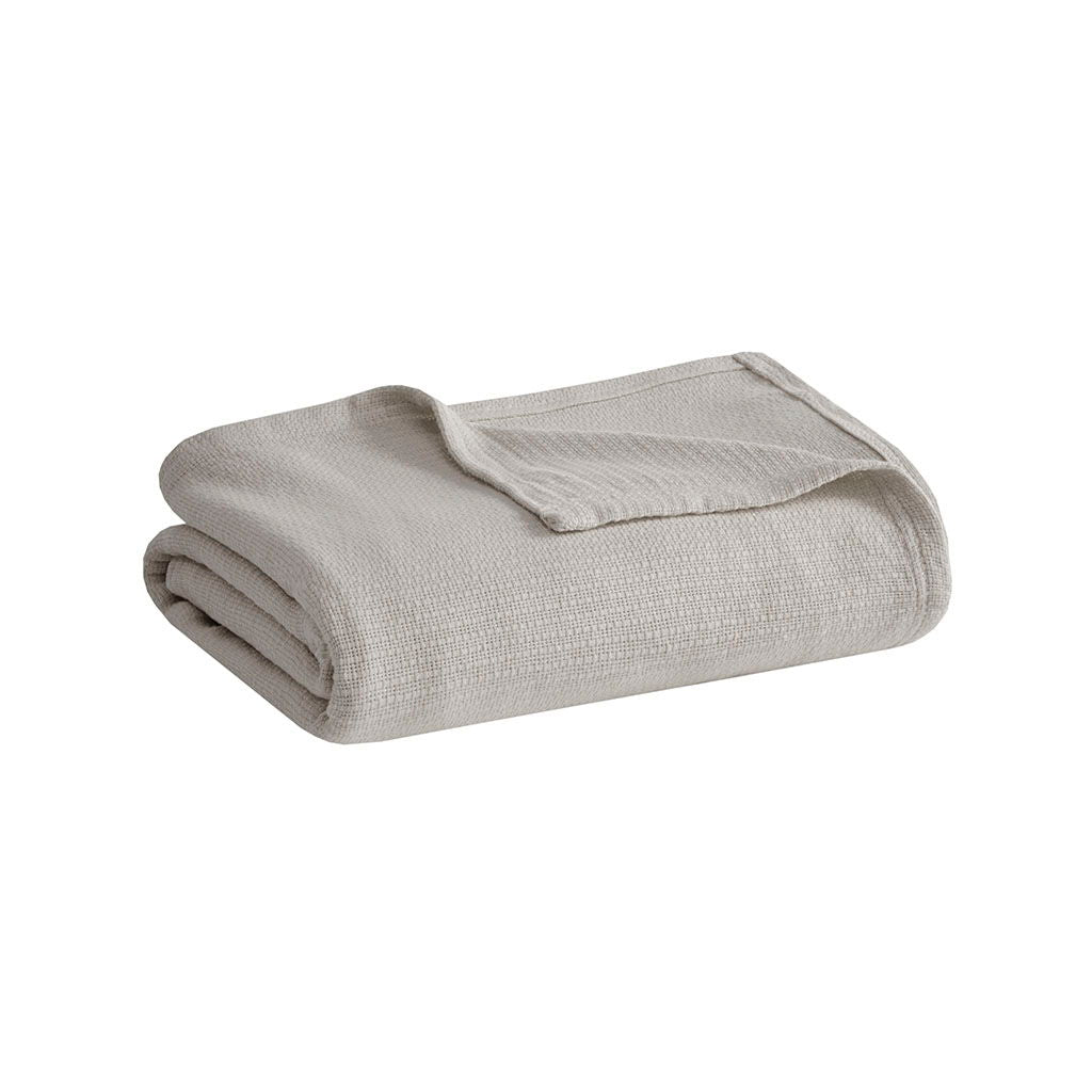 Freshspun Basketweave - Twin Blanket - Gray