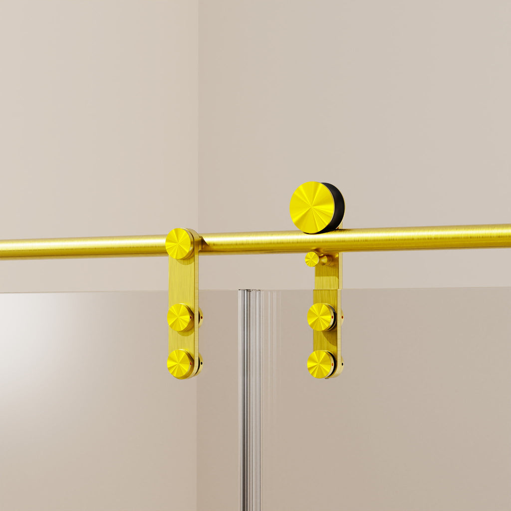Frameless Single Sliding Shower Doors With Towel Rail & Handle