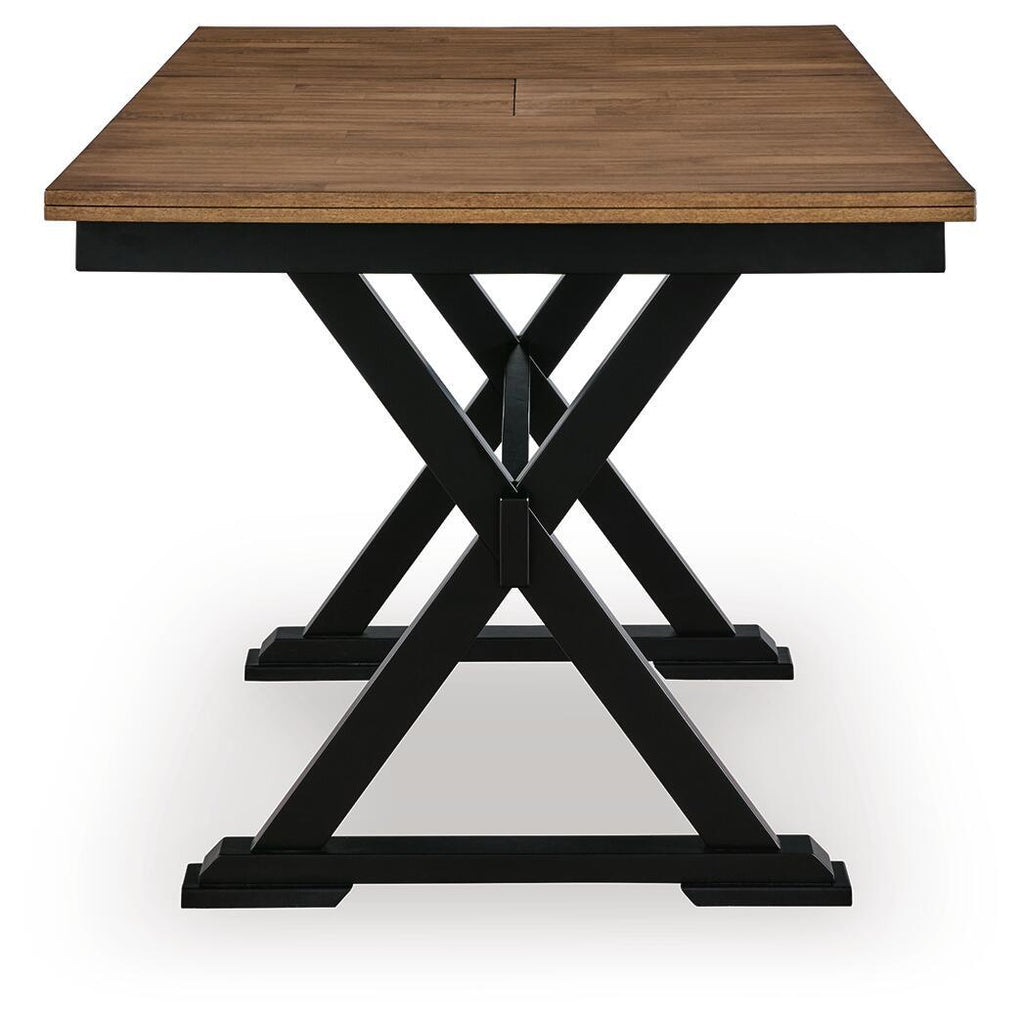 Wildenauer - Dining Room Counter Butterfly Extension Table - Brown / Black
