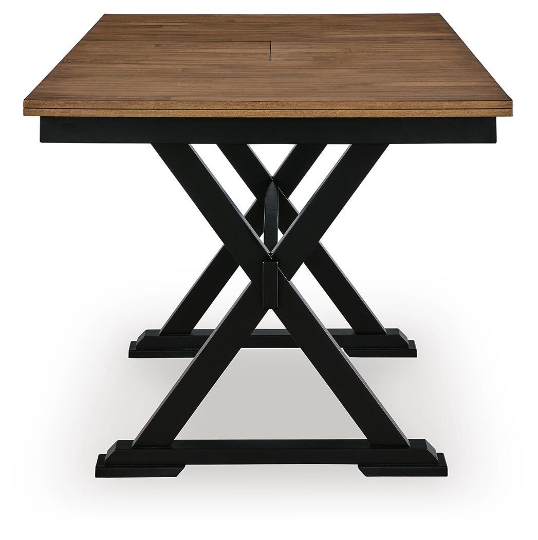 Wildenauer - Dining Room Counter Butterfly Extension Table - Brown / Black