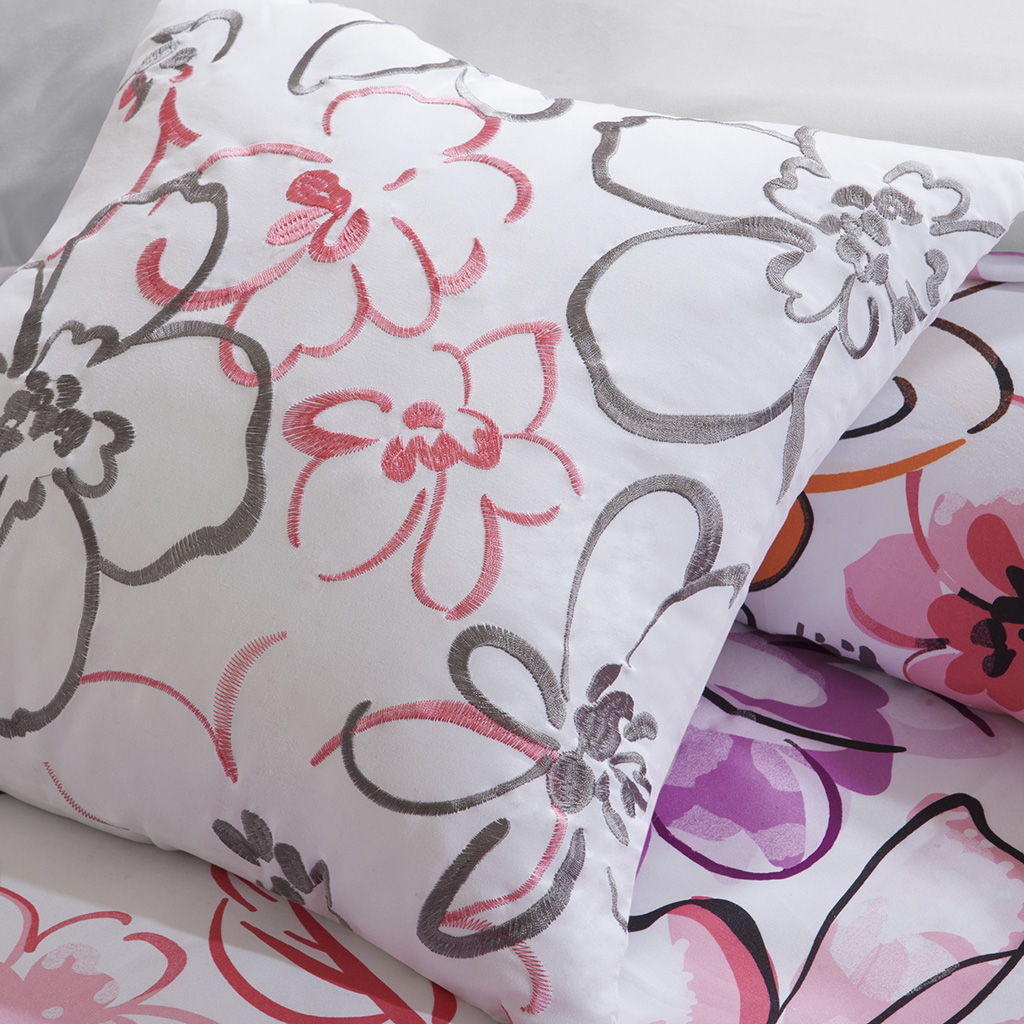 Olivia - Twin Comforter Set - Pink