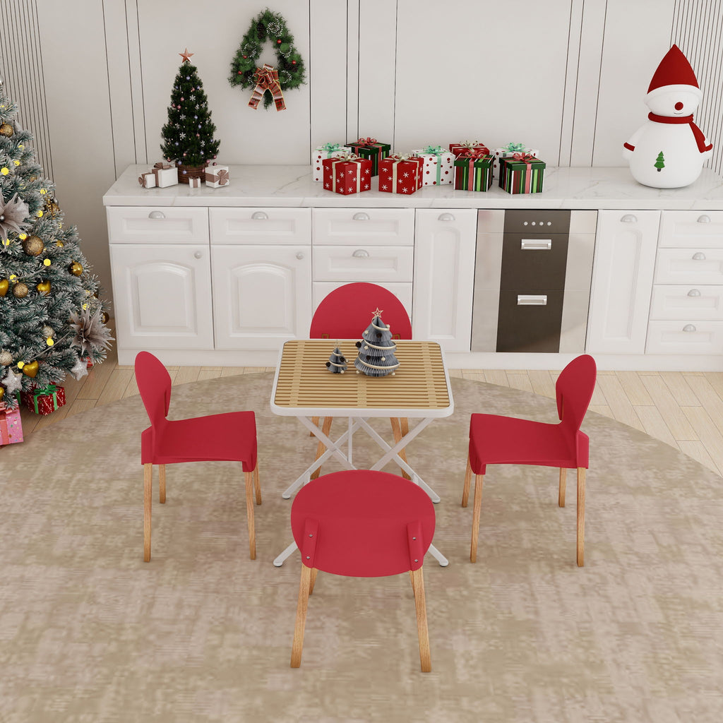 4 Piece Set Of Single Chairs With A Design Combining Modern And Traditional Elements