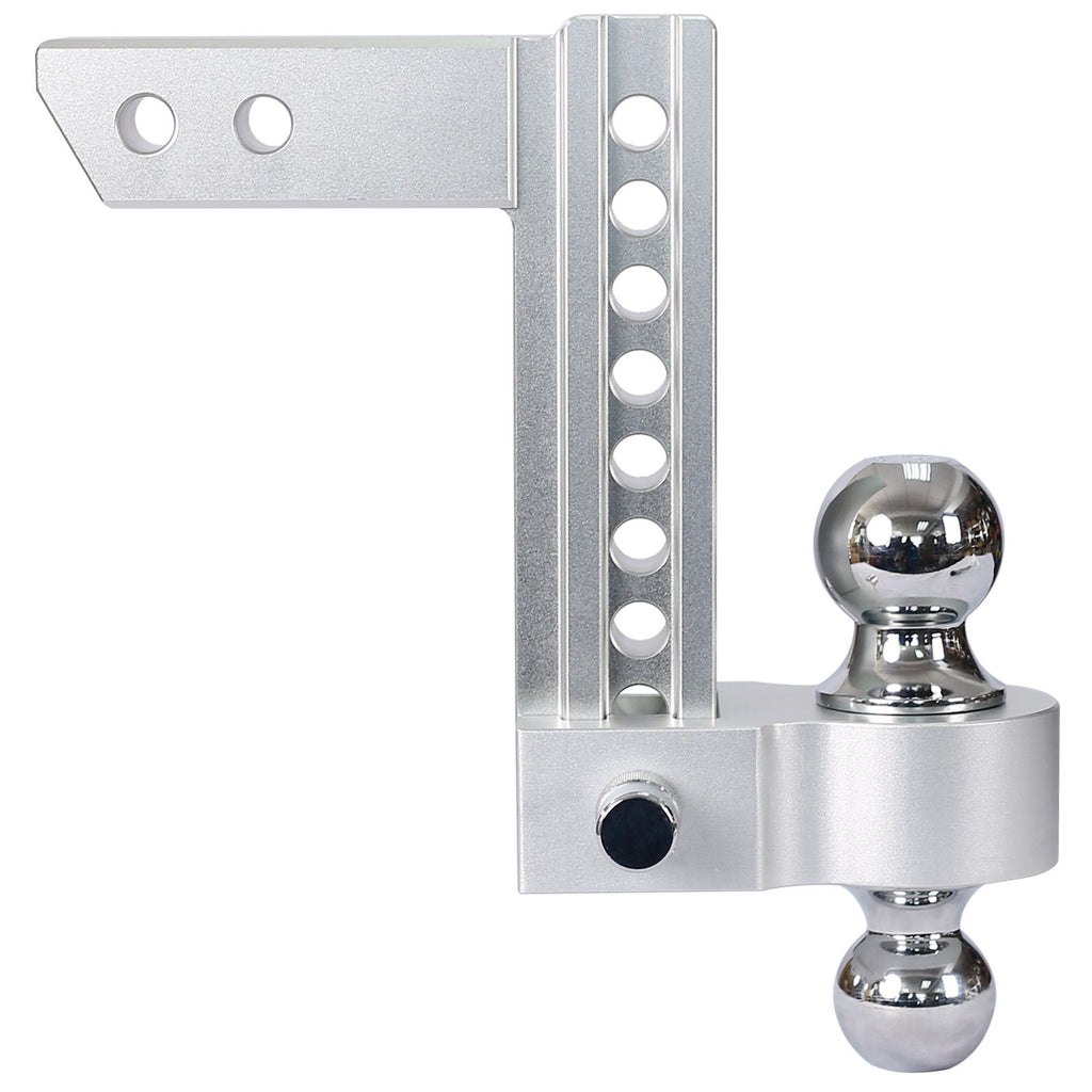 Alu - Adjustable Trailer Drop Hitch 2" Receiver 8" Adjustable - Silver