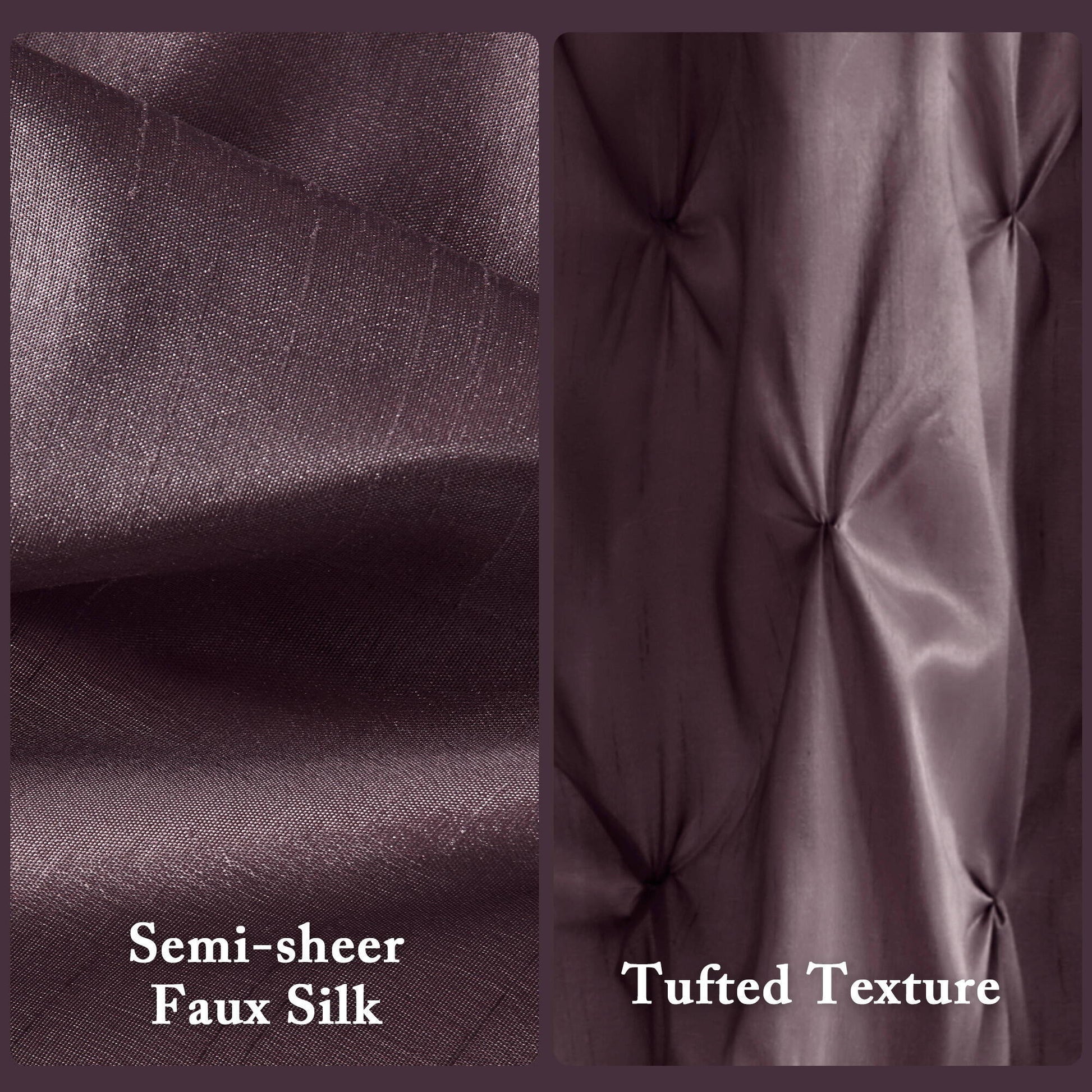 Laurel - Tufted Semi-Sheer Shower Curtain - Plum