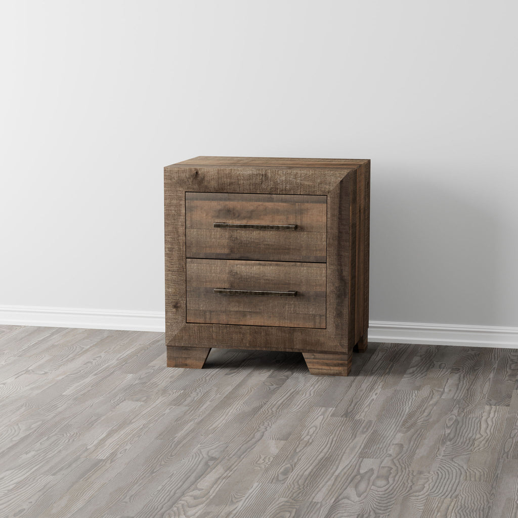 Plinz - 2 Drawer Nightstand - Brown