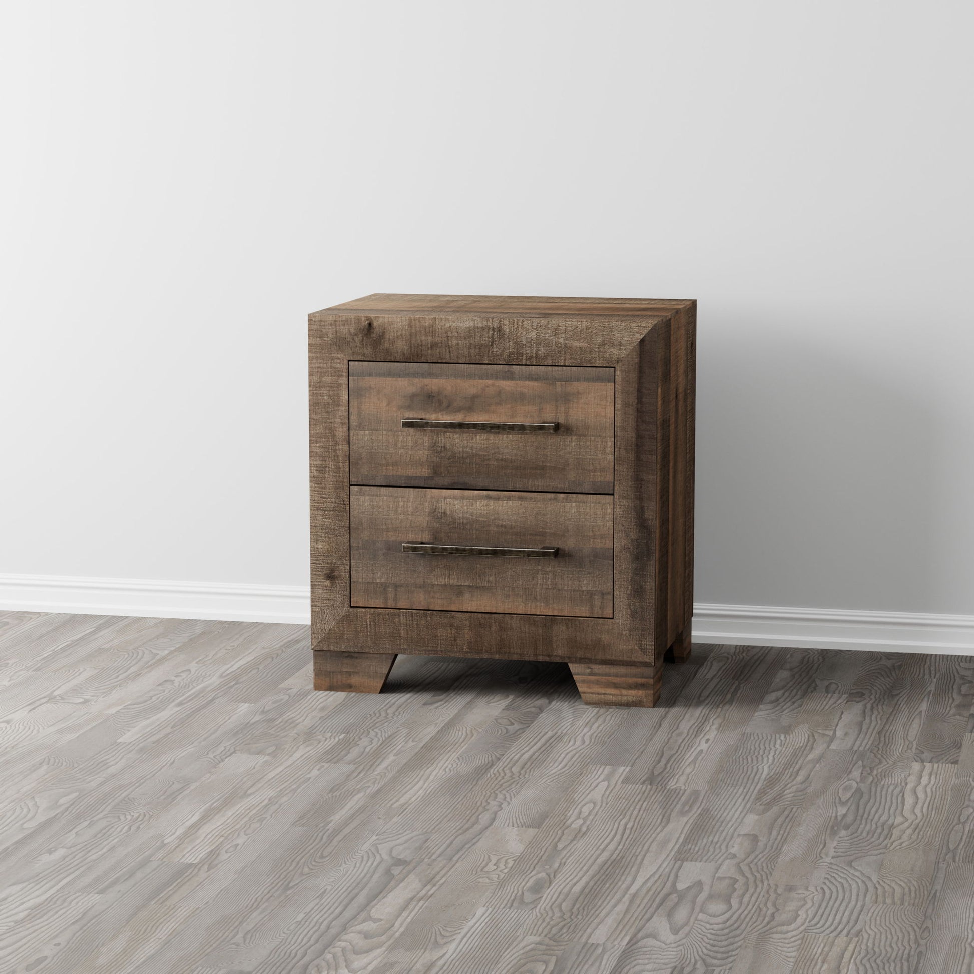 Plinz - 2 Drawer Nightstand - Brown