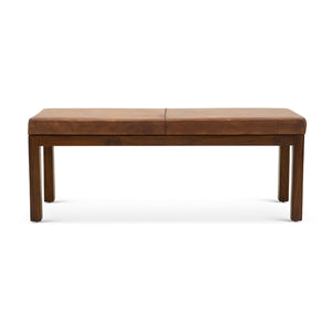 Austin - Bench With Lines - Antique Brown / Brown / Rustic / Tan