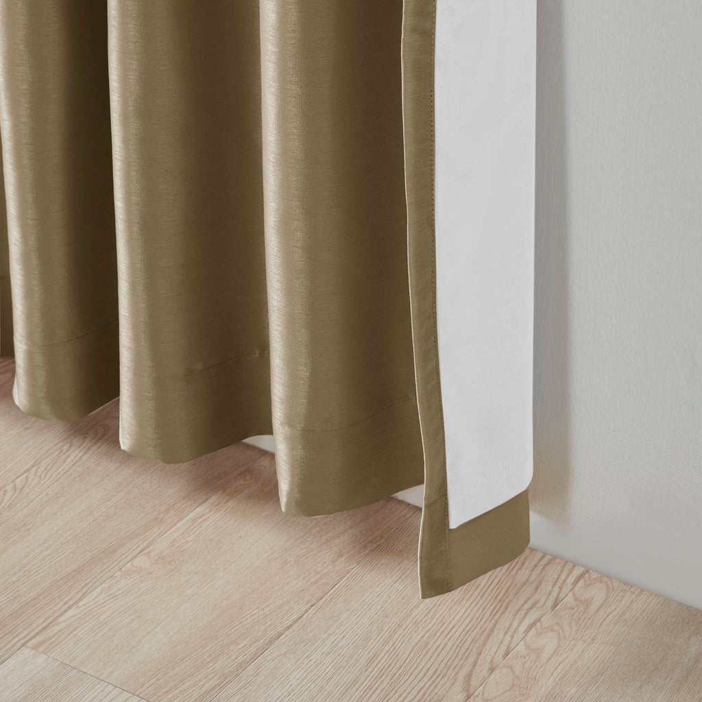 Emilia - 84" Twist Tab Total Blackout Window Curtain - Bronze