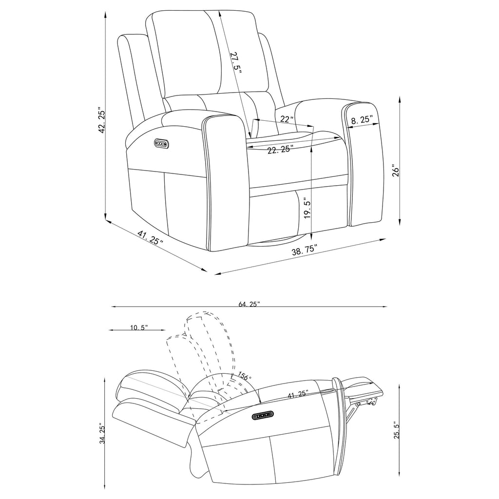 Boyce - Triple Power Swivel Recliner With Independent Adjustments