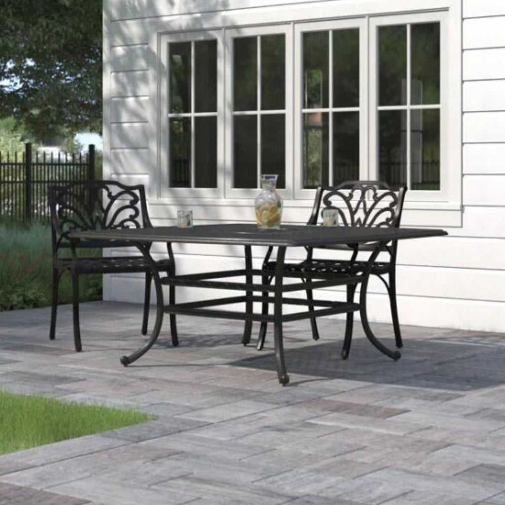 64" Square Dining Table - Dark Lava Bronze