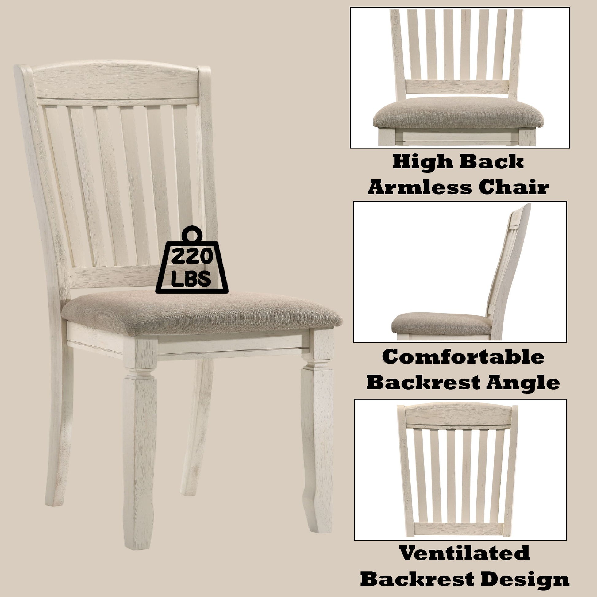 Fedele - Side Chair (Set of 2) - Cream / Tan