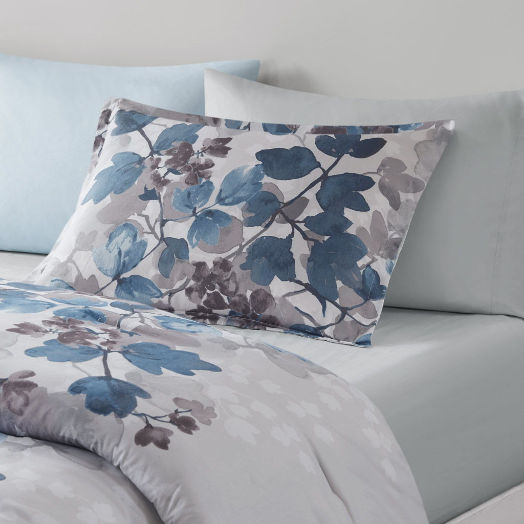 Alexis - Queen Comforter Set With Bed Sheets - Blue