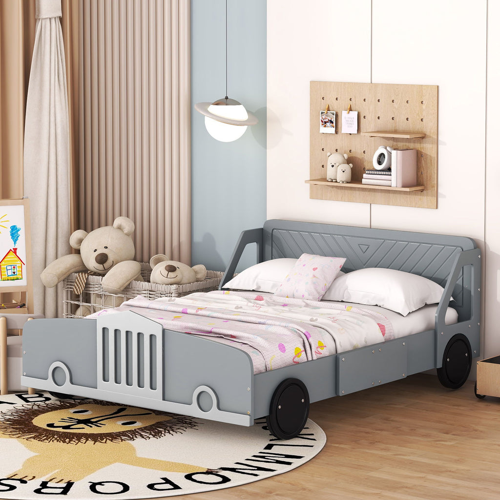 Car Shaped Platform Bed With Wheels