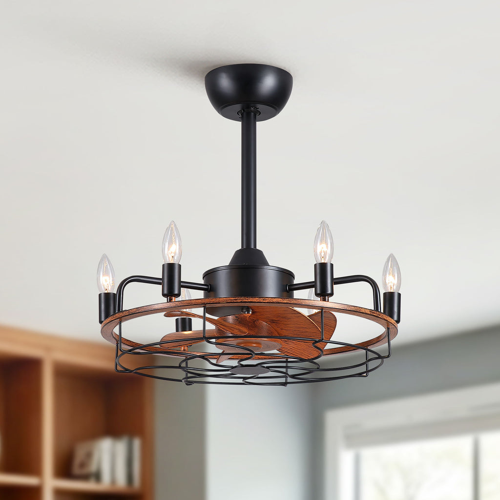 Modern Farmhouse Ceiling Fan, Adjustable Hanging