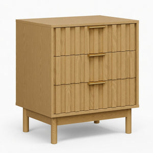Fluted 3 Drawer Dresser