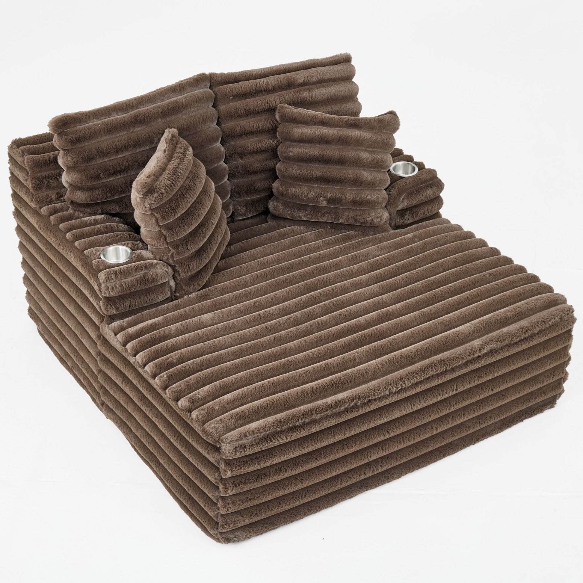 Oversized Chaise Lounge Chair Indoor With Pillows For Living Room