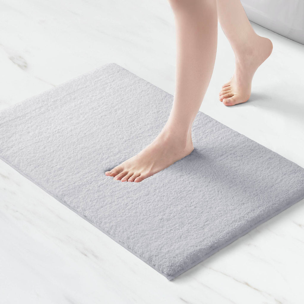 Marshmallow - 24" x 40" Bath Rug - Pearl Silver