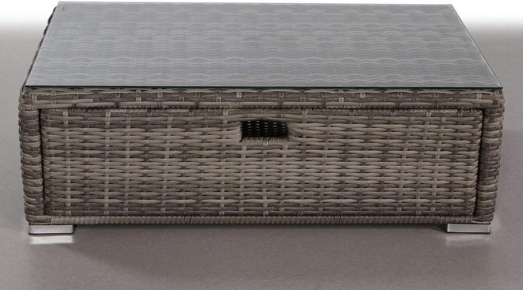 Glass Outdoor Coffee Table - Gray Mix