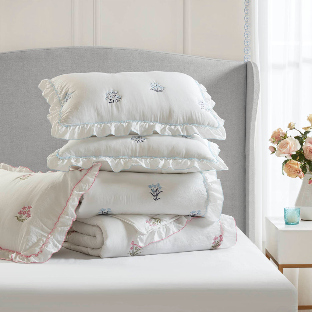Aglaia - Twin Quilt Set - Pink