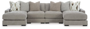 Aslan Court - 4-Piece Sofa Pit Sectional - Pebble
