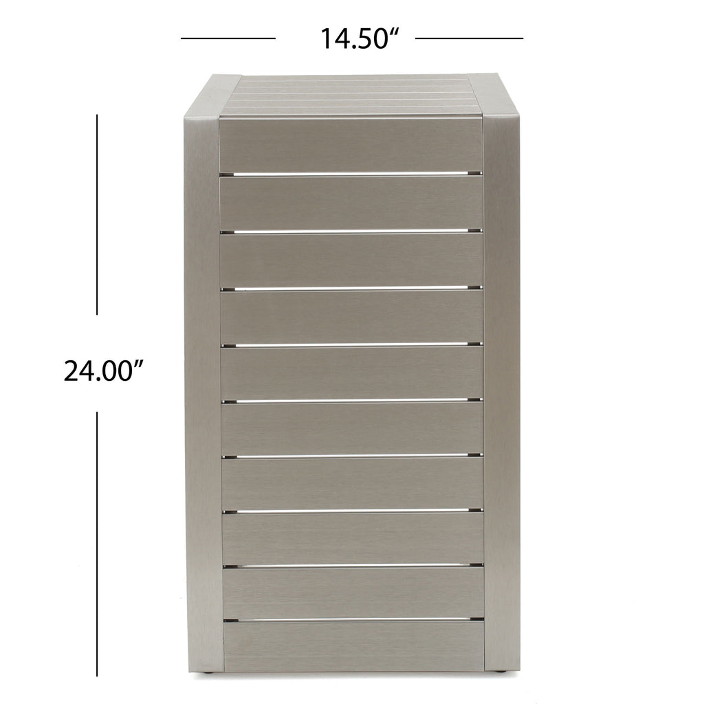 Aluminum Outdoor C - Shaped Side Table For Patio