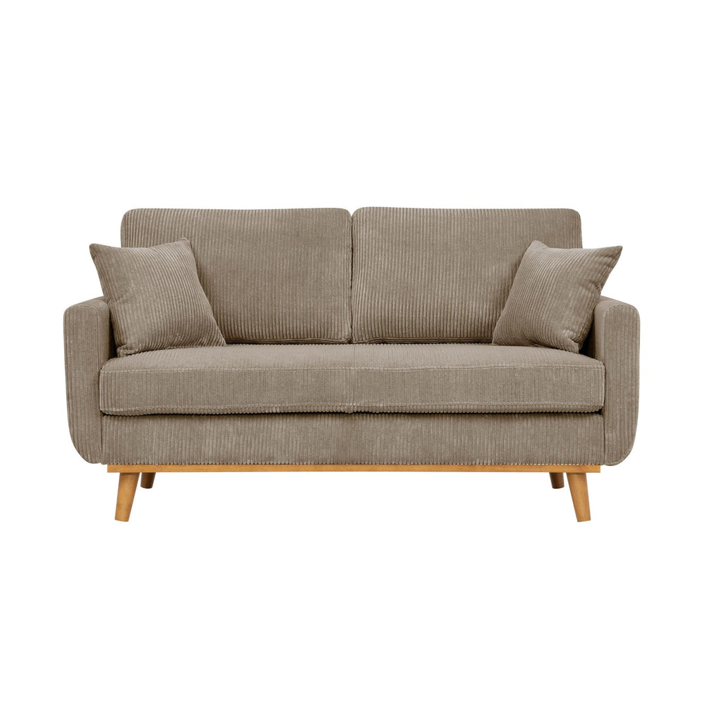 Upholstered Loveseat With Arms And Pillows