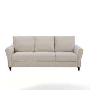 Patricia - Curved Arm 3 Seater Sofa - Ivory