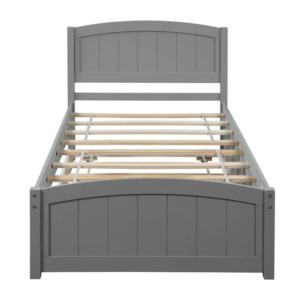 Platform Bed & Headboard, Footboard And Wood Slat Support
