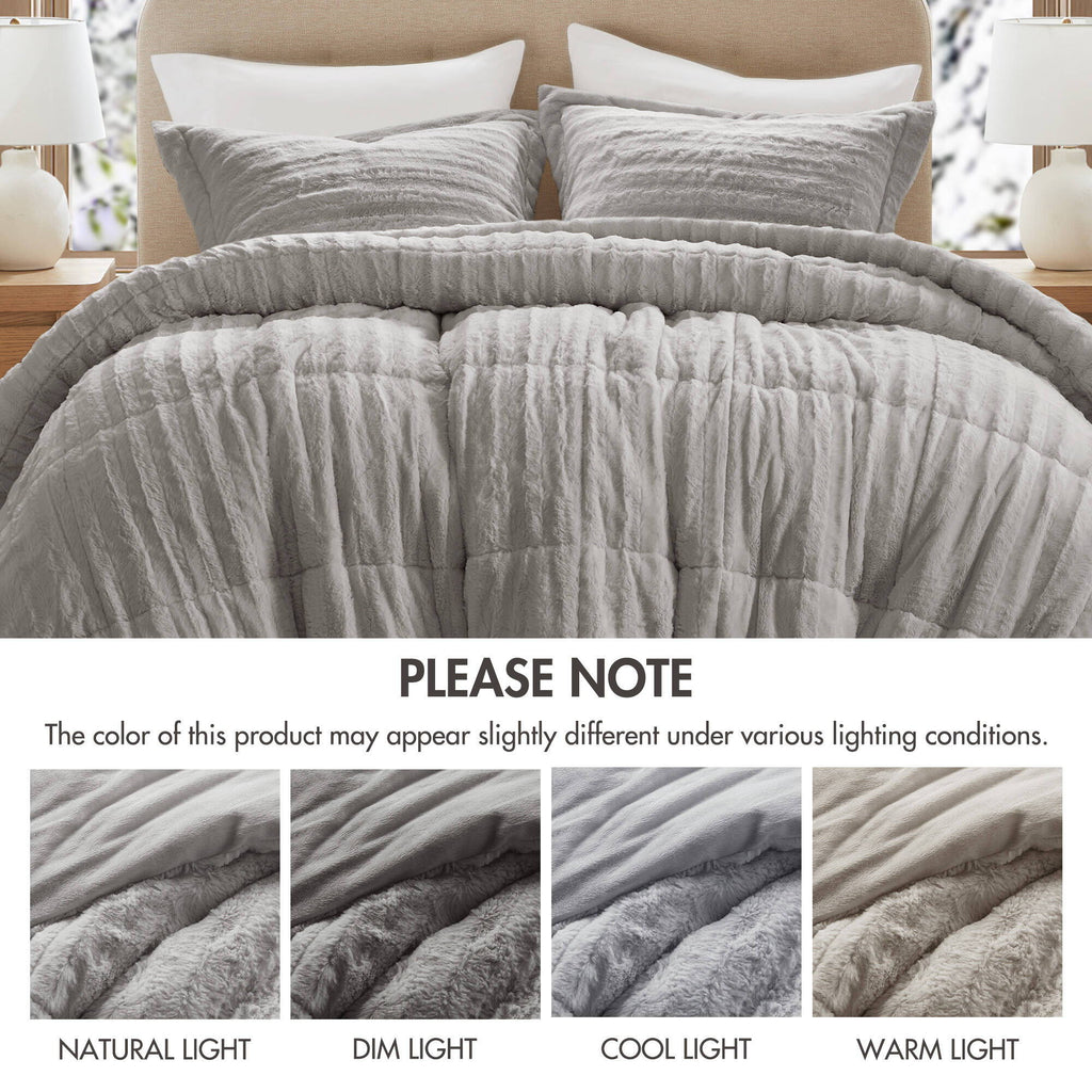 Duke - King Comforter Mini Set - Gray
