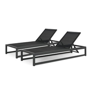 Outdoor Nylon Chaise Lounge, (Set of 2)