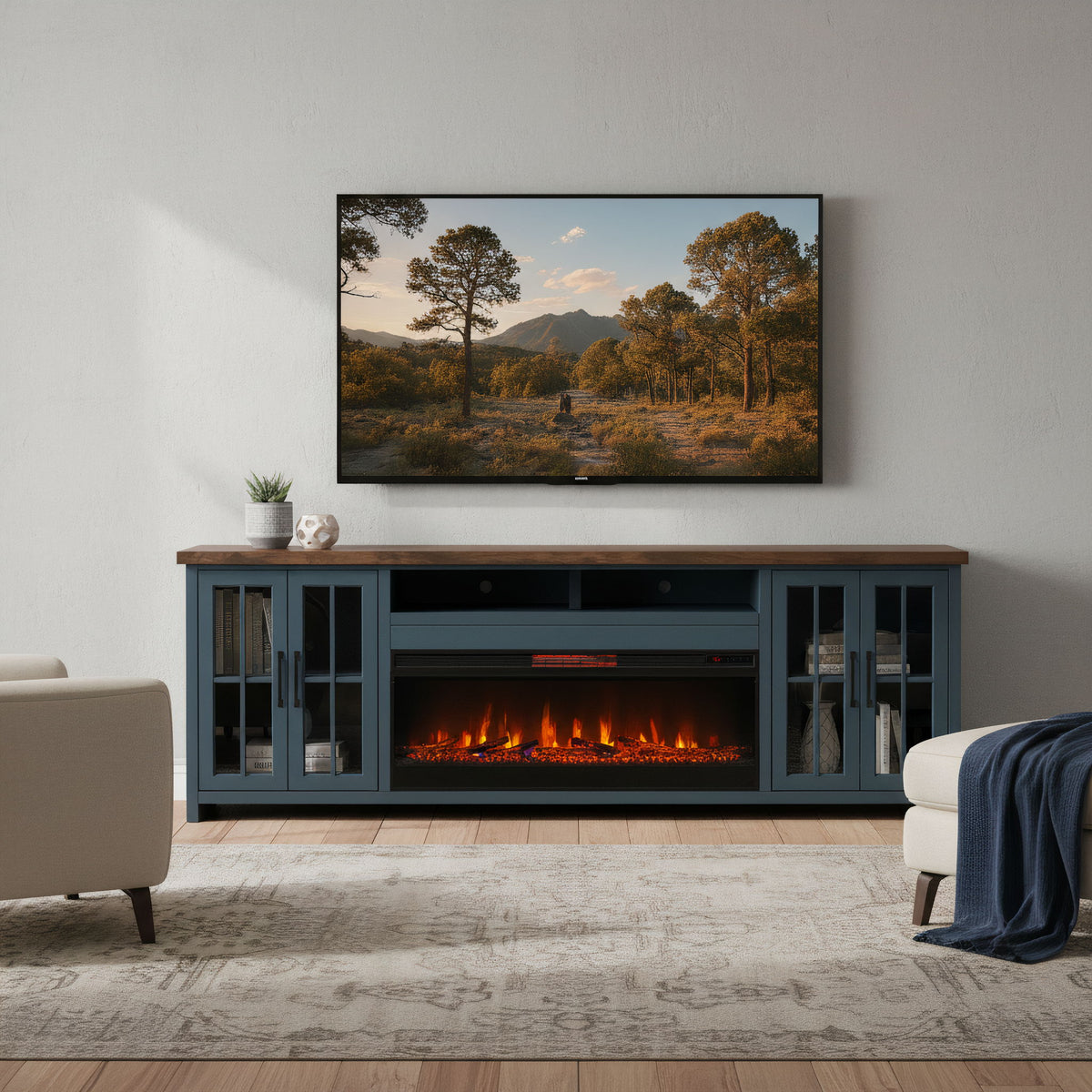 Nantucket - Fireplace TV Stand Console