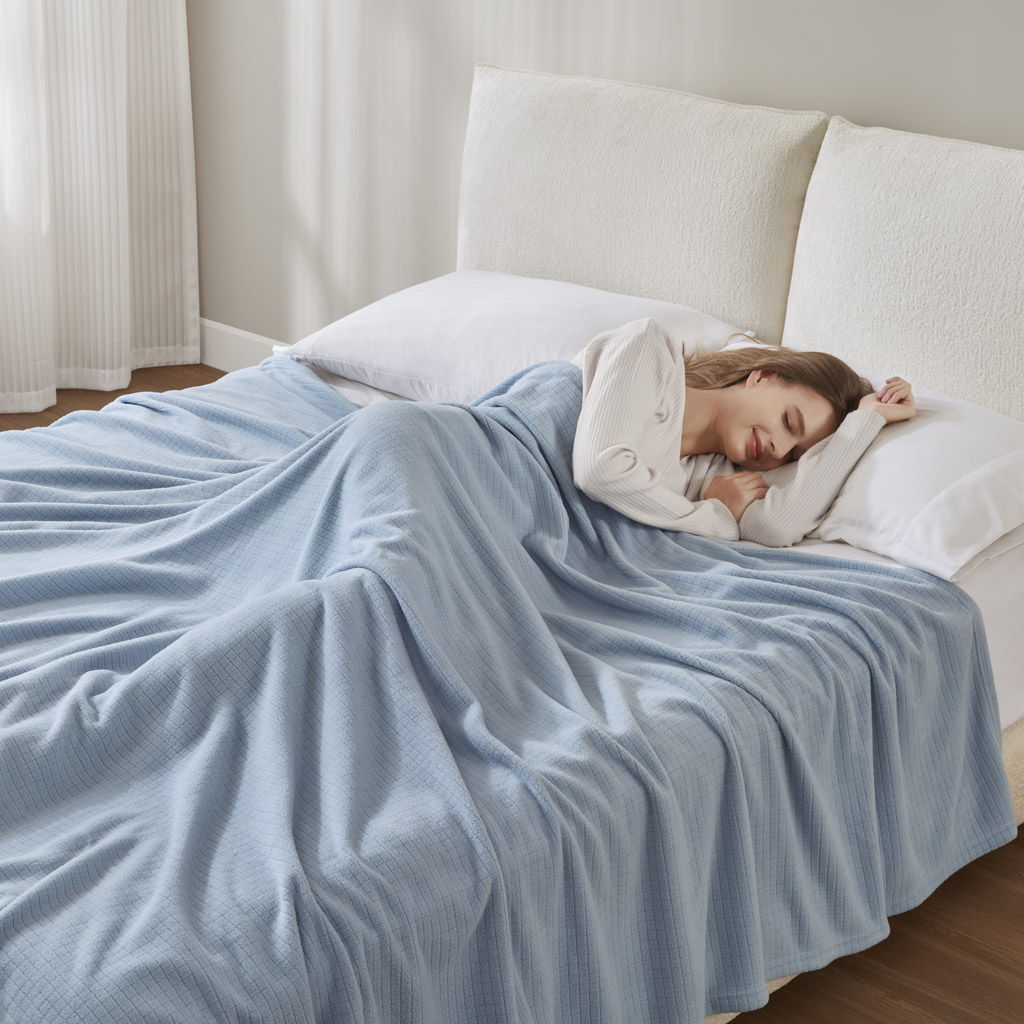 Microfleece - Twin Blanket - Blue