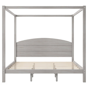 anopy Platform Bed With Headboard And Support Legs