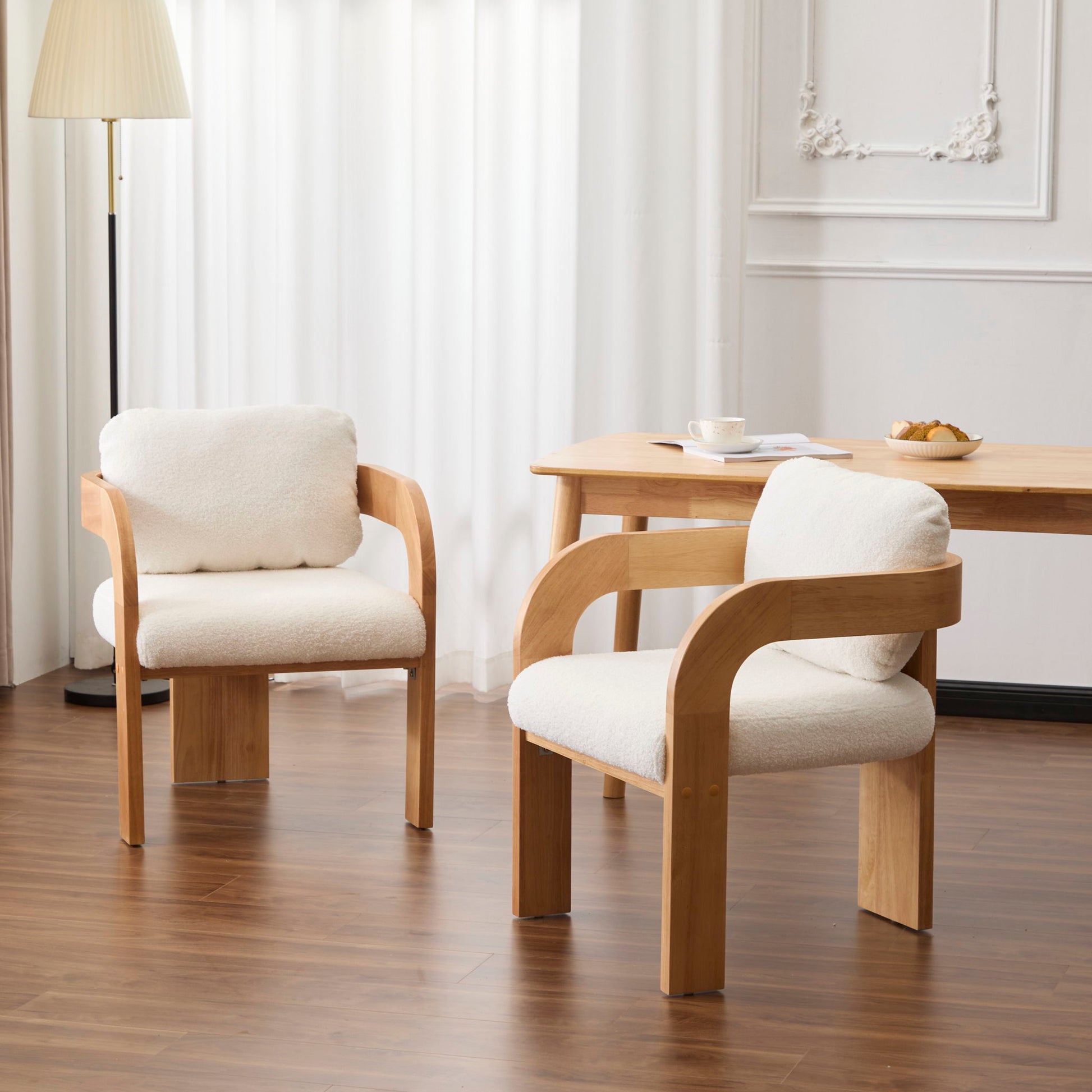 2 Pack Dining Chairs With Pillow Back