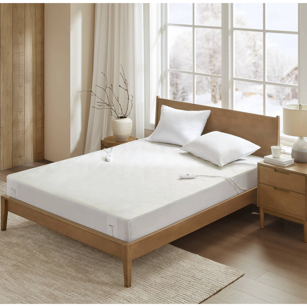 Nonwoven - King Heated Mattress Pad - White