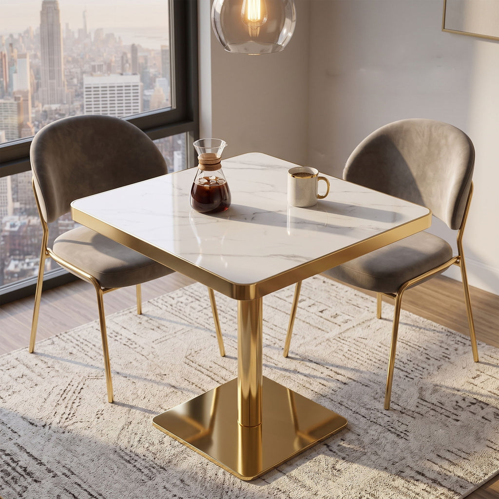 Square Small Kitchen Table With Pedestal Base