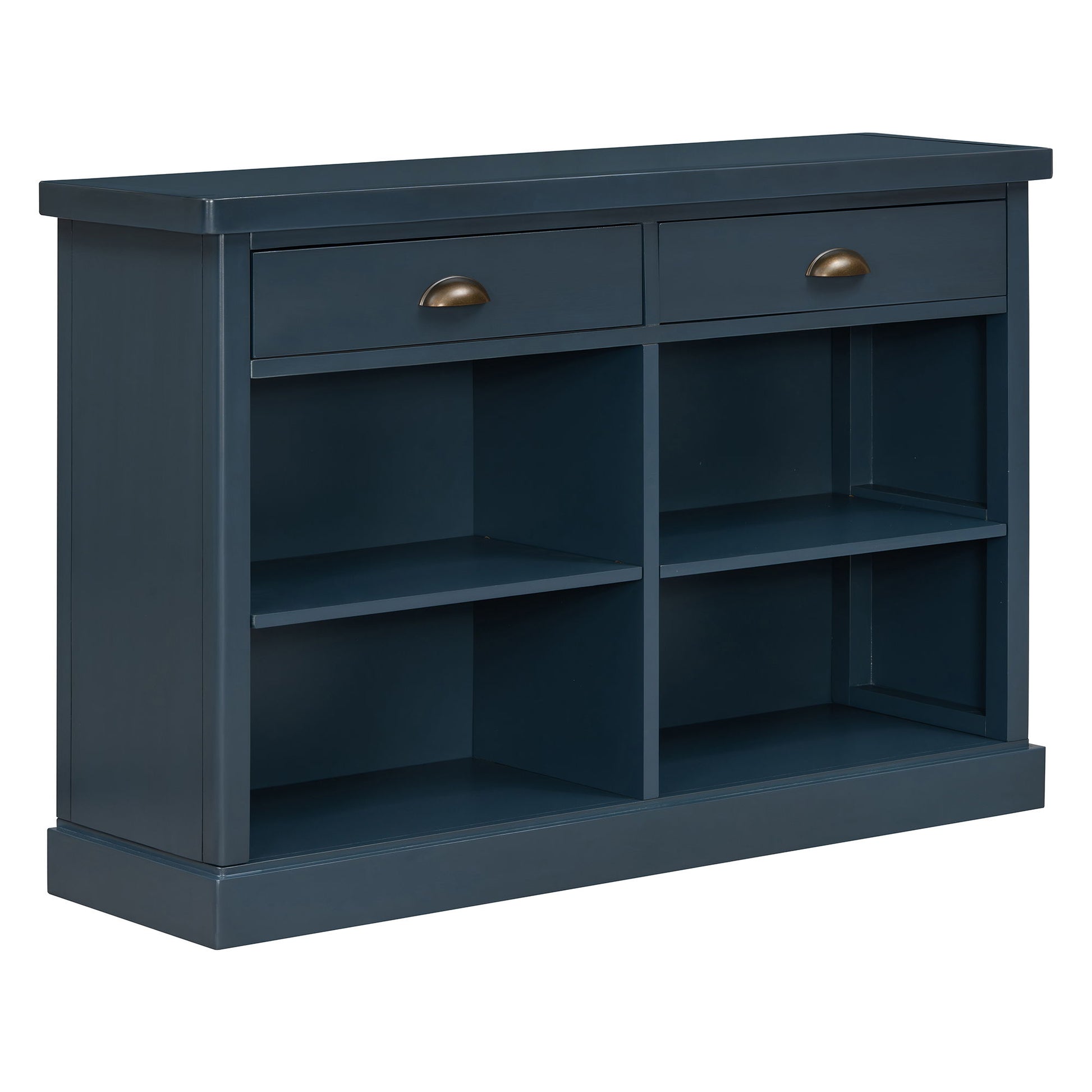 Console Table With 2 Drawers And Open Shelves