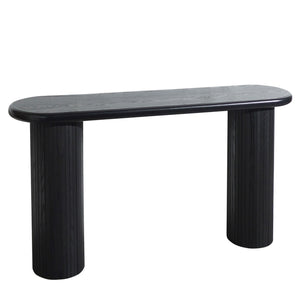 Fluted Cylinder Console Table - Black