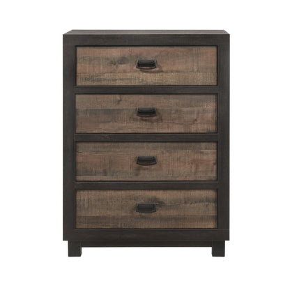 Harlington - 4-Drawer Chest - Dark Chocolate