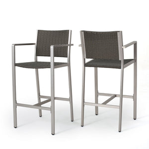 Outdoor Rust Proof Aluminum Barstools (Set of 2)
