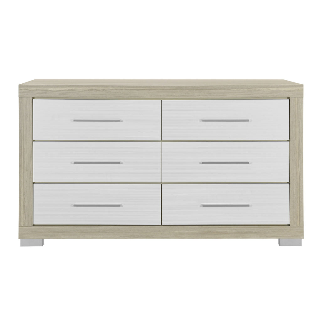 Elsa - 2 Toned And Dresser With Bar Handle And Construction