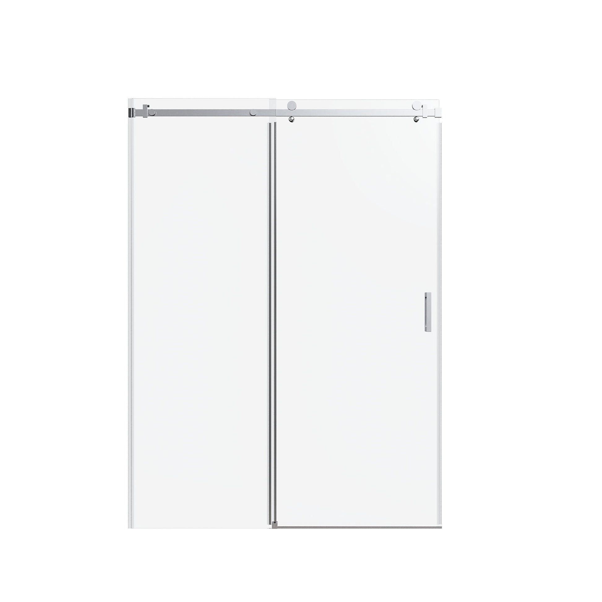 Frameless Single Sliding Shower Door, Sgcc Tempered Glass, Reversible