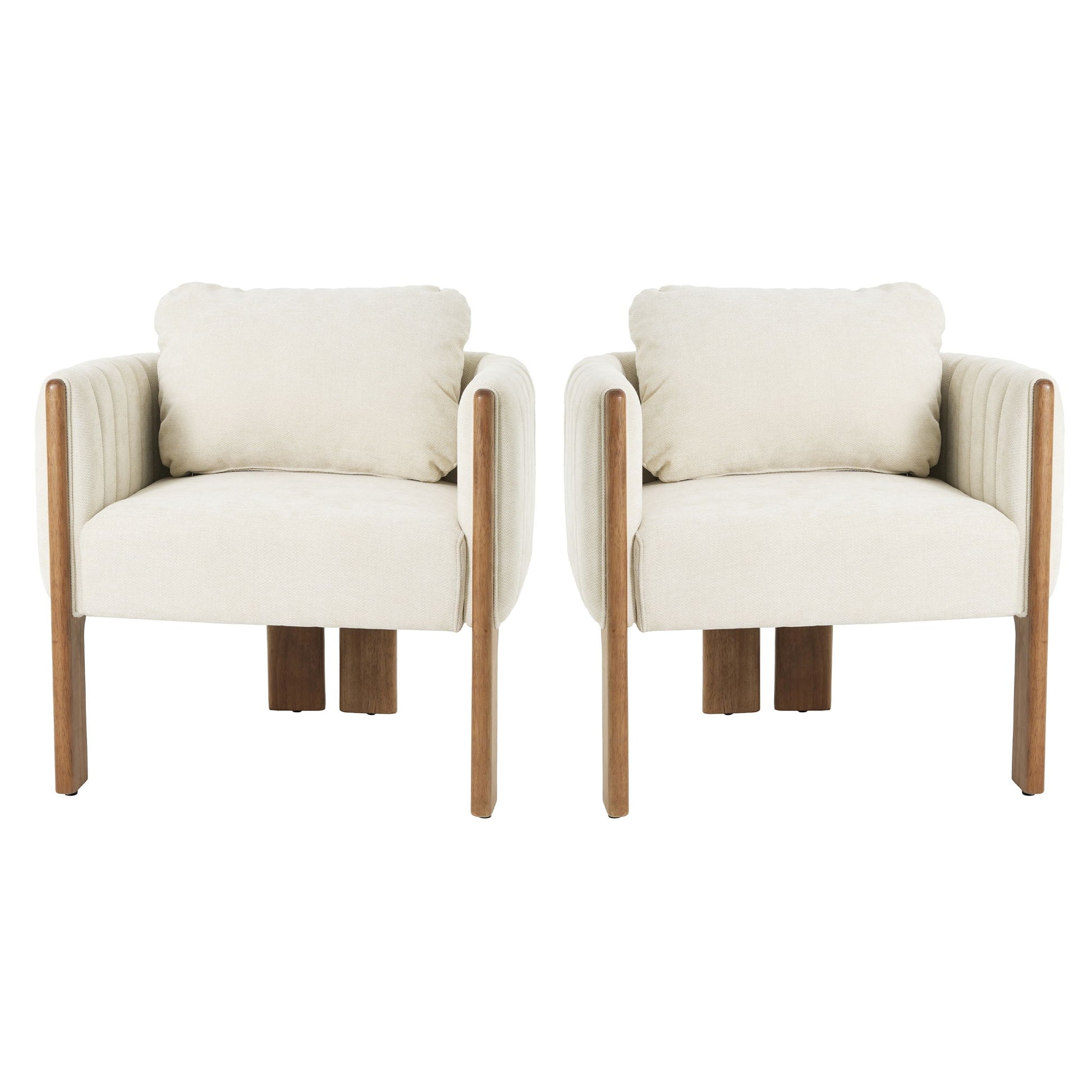 Upholstered Dining Chair With Vertical Channel Tufting