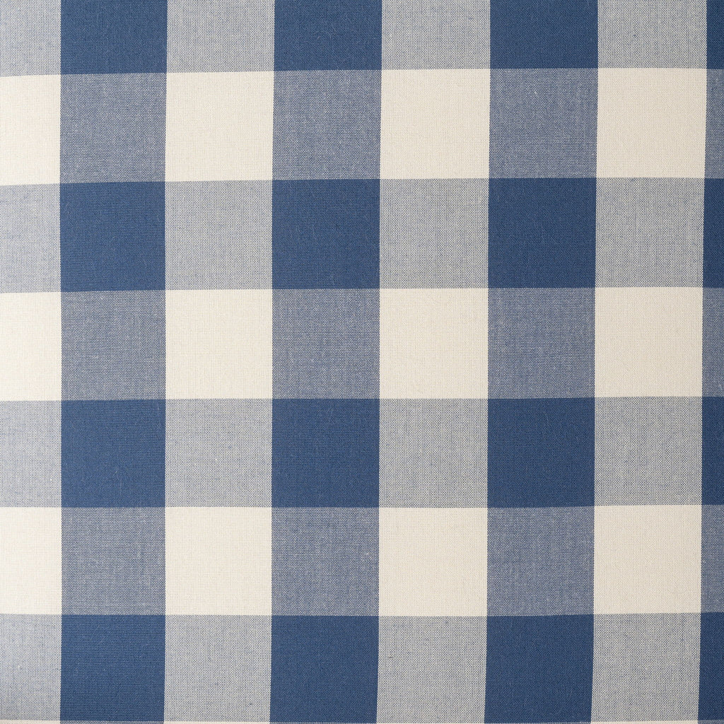 Buffalo Plaid Push Back Recliner Chair For Living Room - Blue / White